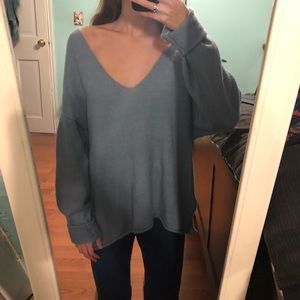 Blue Vneck Sweater